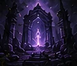 An adventurer approaching an ancient gateway